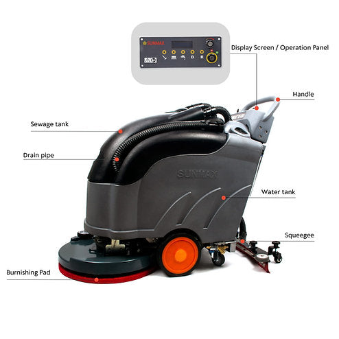 Load image into Gallery viewer, SUNMAX 22&quot; Self-Propelled Floor Scrubber Dryer, 14.5 Gal Tank | RT50D
